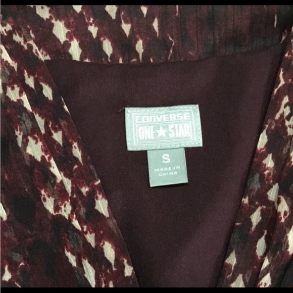 Converse burgundy print dress - Picture 6 of 8